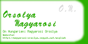 orsolya magyarosi business card